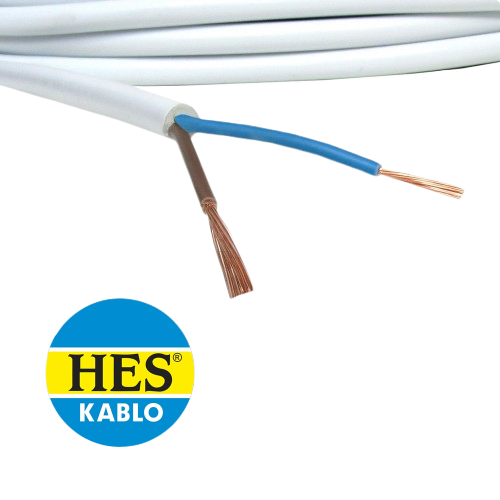 Hes H05VV-F 2x0,75 mm NYMHY TTR Enerji Kablosu 100 Metre