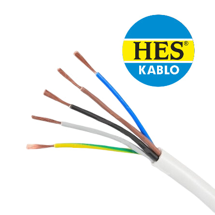 Hes H05VV-F 5x1 mm NYMHY TTR Enerji Kablosu 1000 Metre