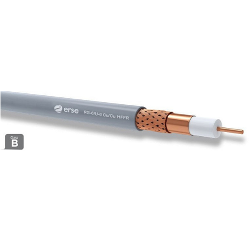 Erse RG6/U6 (Cu/Cu) HFFR Koaksiyel Kablo 100 Metre
