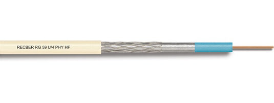 Reçber RG59 U/4 PHY-HF Cu/Al Halogen Free Kablo 100 Metre